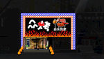 烧烤店门头店招牌匾夜景效果图