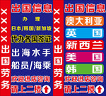 出国劳务灯箱喷绘
