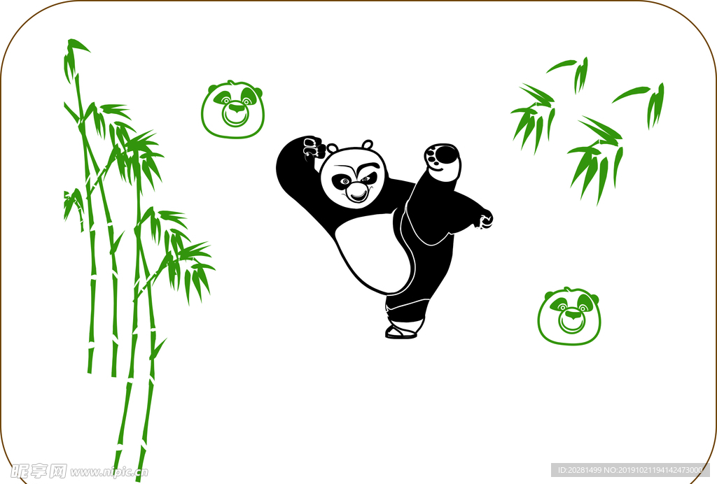 功夫熊猫 竹子 竹叶