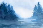 水彩画风景