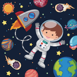 宇宙外太空创意插画