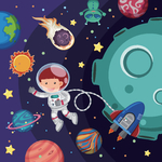 宇宙外太空创意插画