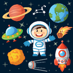 宇宙外太空创意插画
