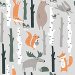 卡通森林动物背景图片