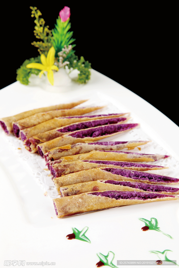 脆皮紫薯卷