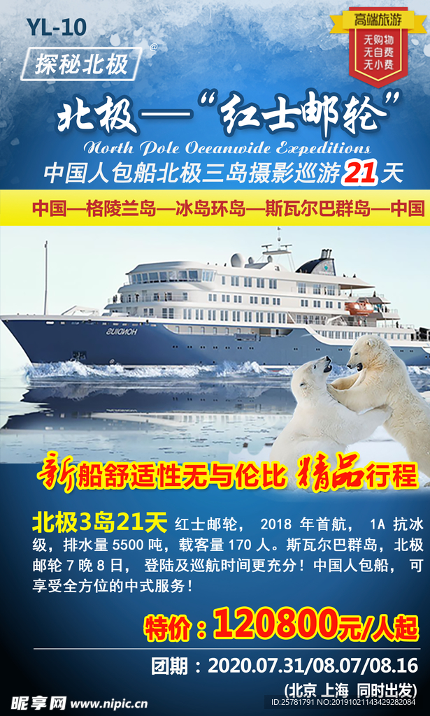 北极 邮轮  北极熊  旅游
