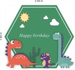 卡通恐龙生日会主题背景