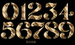 金色3D数字