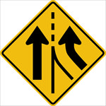 外国交通图标  合并道路图标