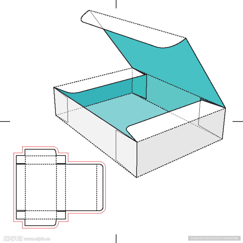 包装盒 设计图 刀版图 效果图