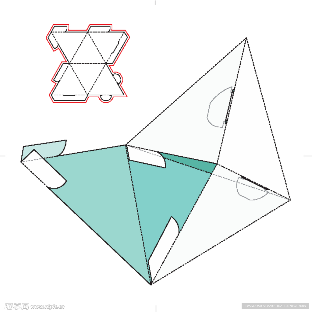 三角包 包装盒 效果图