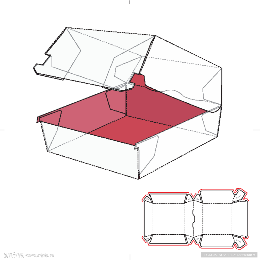汉堡盒设计 效果图