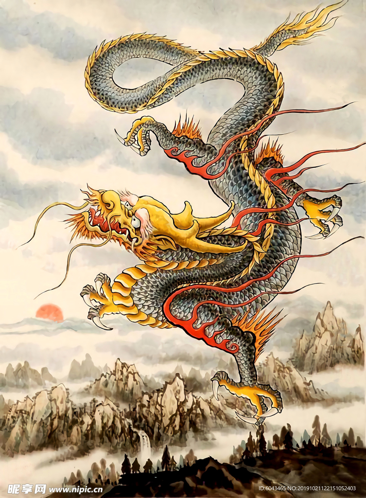 水墨龙
