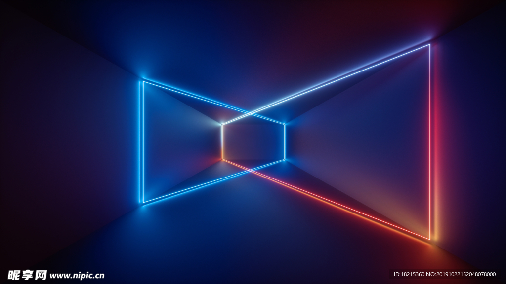 3D 霓虹灯 虚拟现实 抽象迷