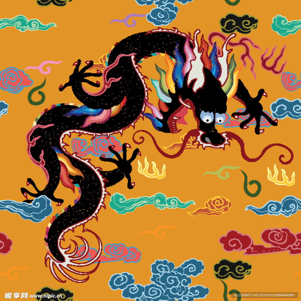 传统龙图案设计