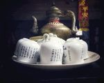 中式茶杯 古代风格茶具 白瓷