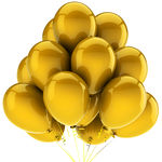 金色节日气球