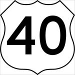 外国交通图标 美国40公路图标