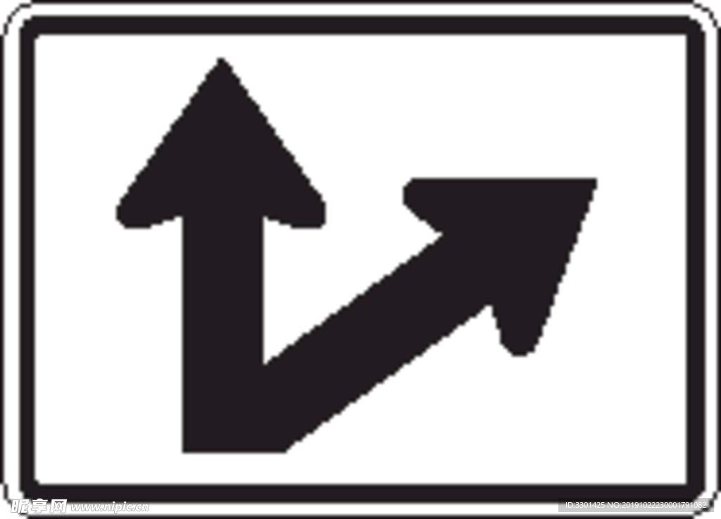 外国交通图标  交通箭头指示