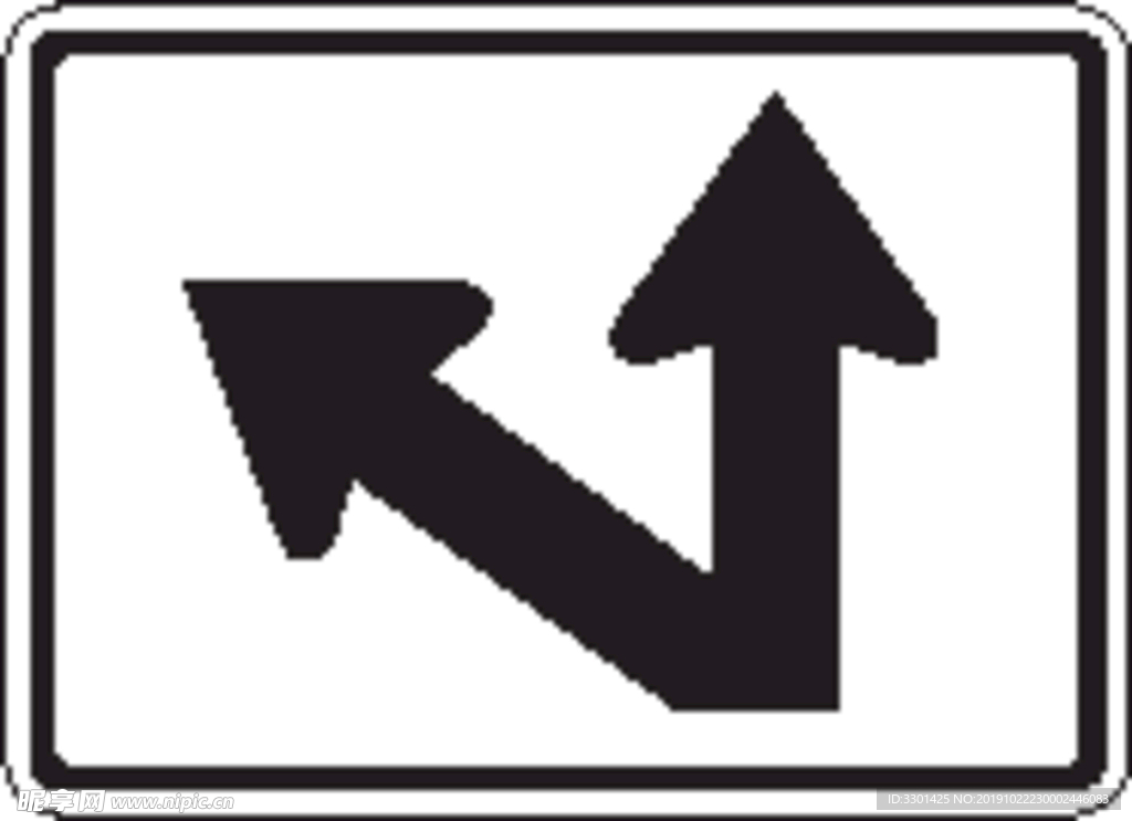 外国交通图标 交通箭头标识