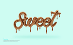 巧克力糖果字