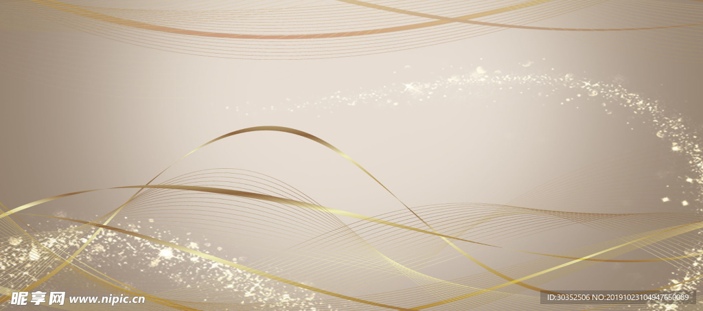 香槟金简约质感通用Banner