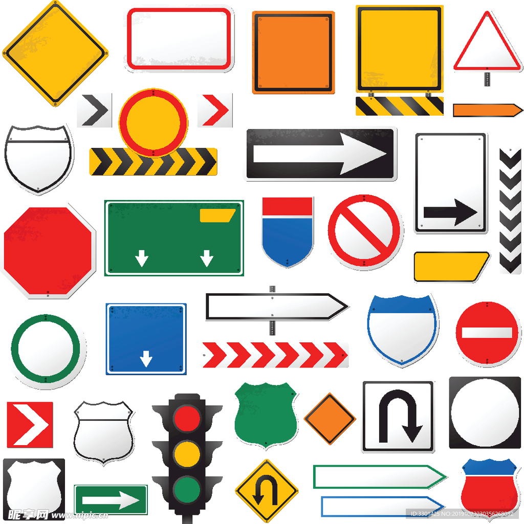 交通指示牌模板