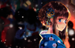 彩色插画人物动漫背景