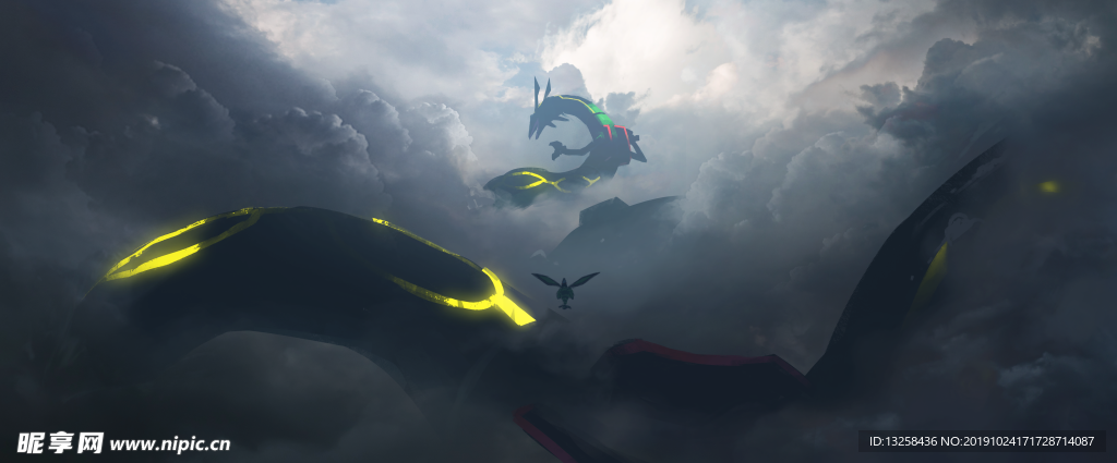 彩色插画人物动漫背景