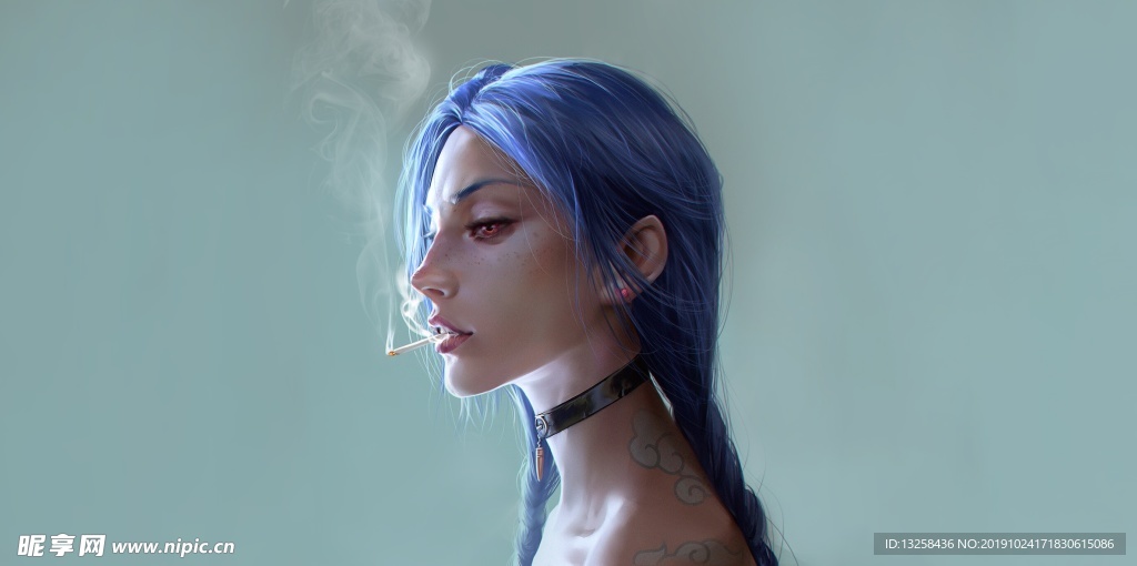 彩色插画人物动漫背景