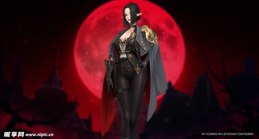 彩色插画人物动漫背景