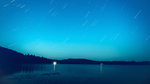 海边流星天空海水风景
