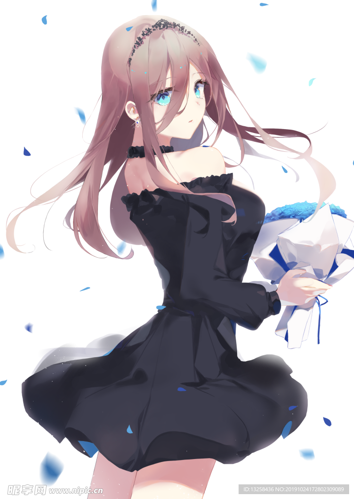 彩色插画人物动漫背景