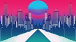 彩色建筑插画风景高楼