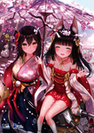 彩色插画人物动漫背景