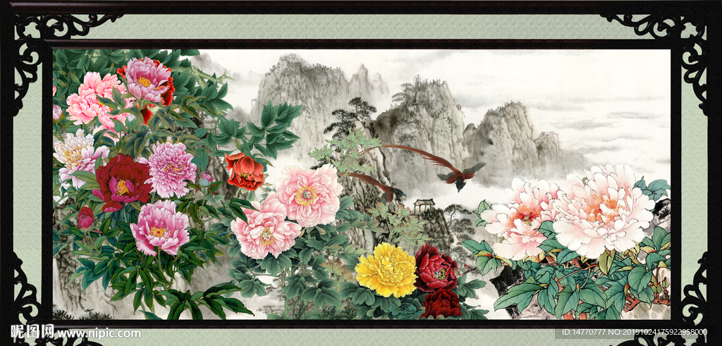 国画牡丹