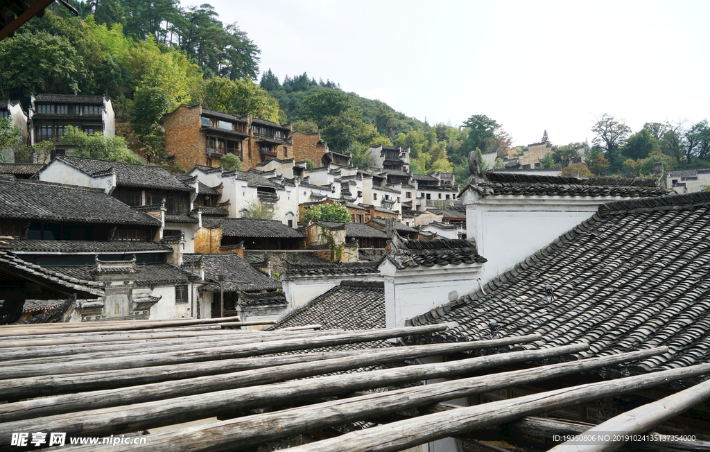 江西婺源篁岭古村的老建筑