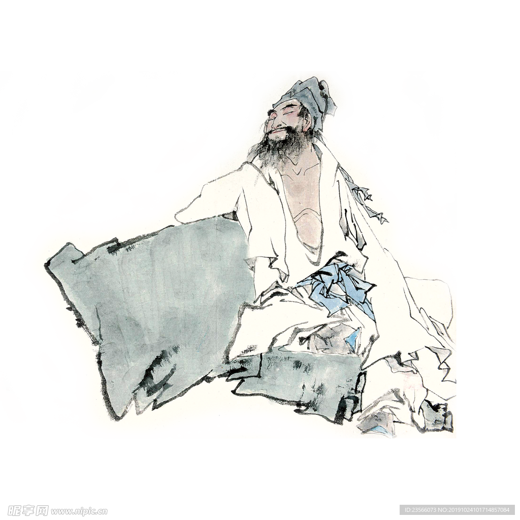 中国风水墨古代人物