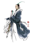 中国风水墨古代人物