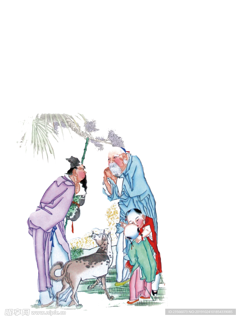 中国风水墨古代人物