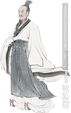 中国风水墨古代人物