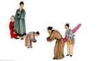 中国风水墨古代人物