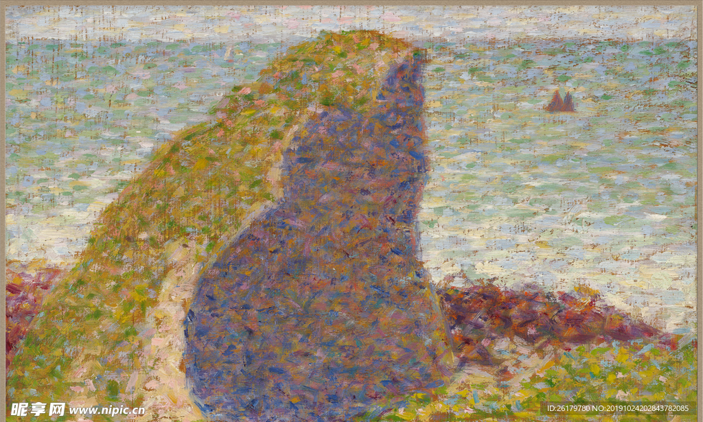 修拉油画
