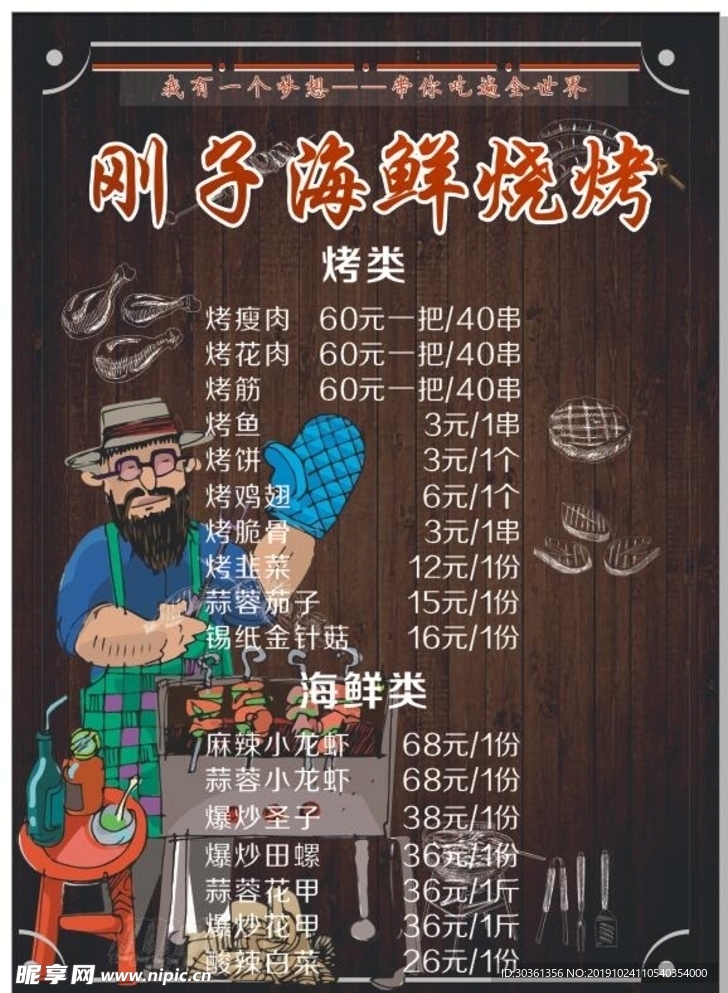 烧烤菜单