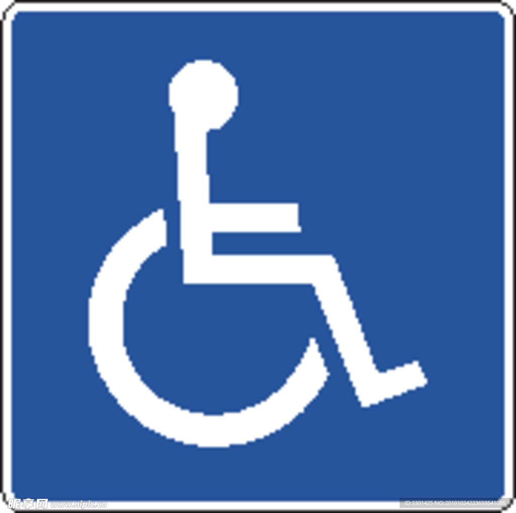 外国交通图标 残疾人专用