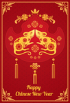 红色创意矢量鼠年海报