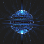 科技球体球形地球宇宙光芒矢量图