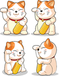 日本风格卡通小猫咪
