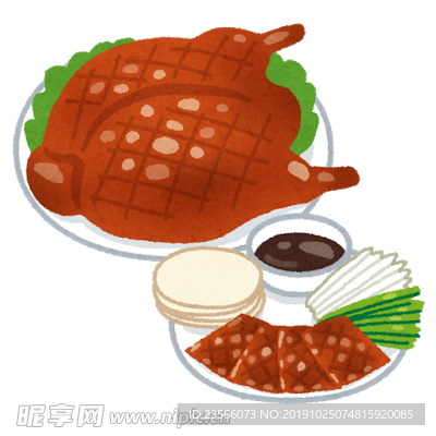 美味食物卡通插画