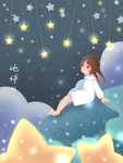 唯美梦幻卡通插画